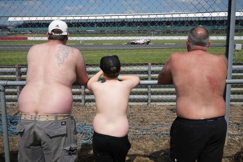 Fans took the chance to top up tans at Silverstone