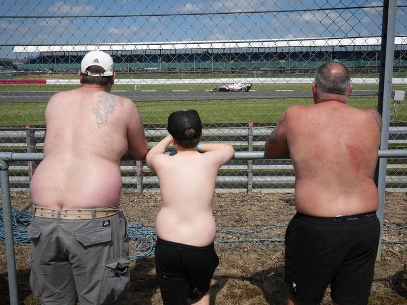 Fans took the chance to top up tans at Silverstone