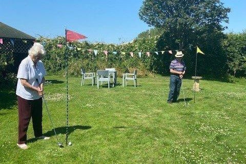 Residents at Kingsland House created their own golf course so they could play their own open championship in the sunshine. Val said: "I haven’t picked up golf club for a while now and this activity was a great idea. It was great for others to learn and new skill and exercise at the same time."