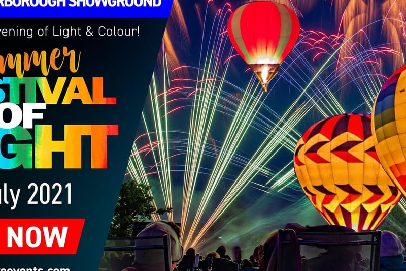 July 24. The Summer Festival of Light takes place on July 24 at the Market Harborough Showground, where there will be a colour smoke display, hot air balloons, a firework display, street food, local bespoke bars and a giant funfair! Tickets are £20 for adults and £10 for children.