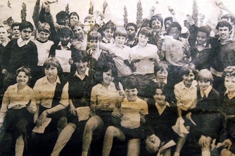 John Mansfield School sponsored walkers pictured in the 1970s.