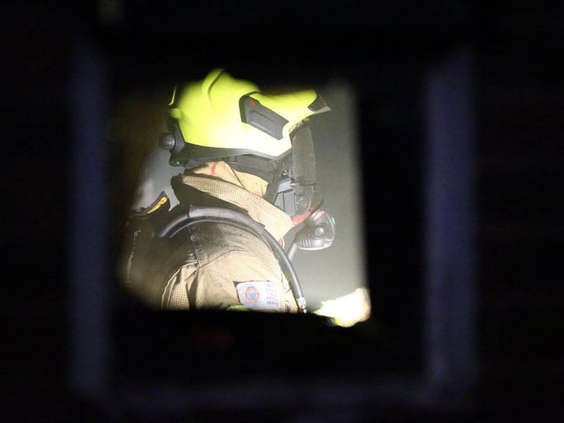 Crews at the scene in Worthing