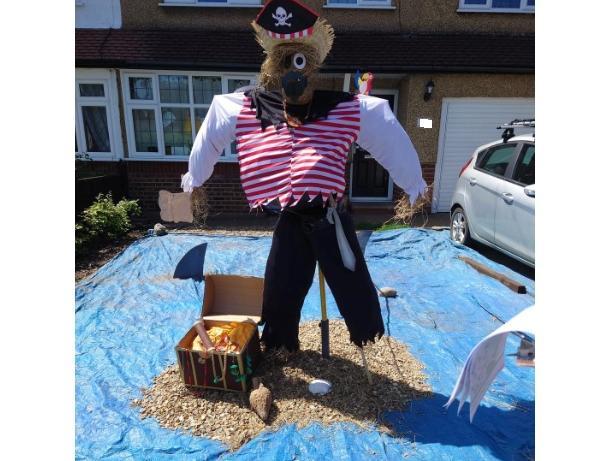 And a pirate scarecrow