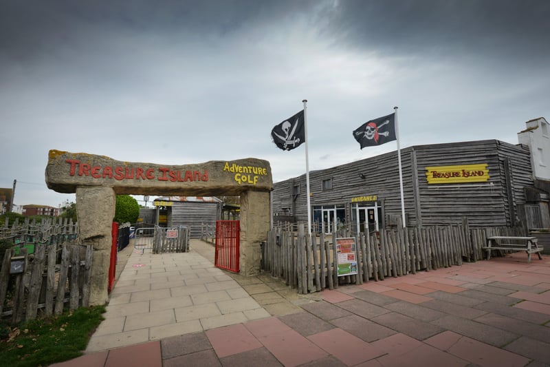 Treasure Island provides entertainment in all weathers. Enjoy a round of crazy golf or head to the indoor soft play area
