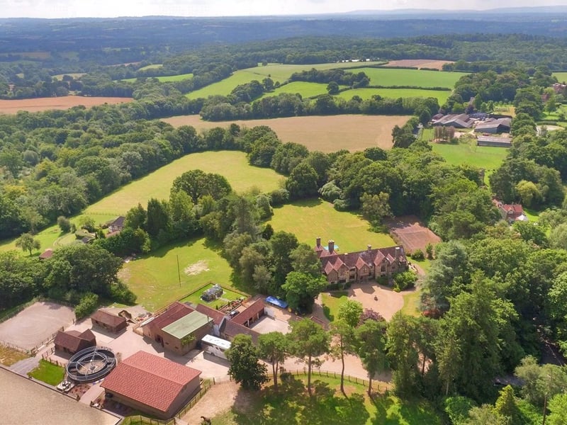 Eight bedroom equestrian property for sale in Chillies Lane, Crowborough, for £3,500,000. Picture via Zoopla. SUS-210723-121007001