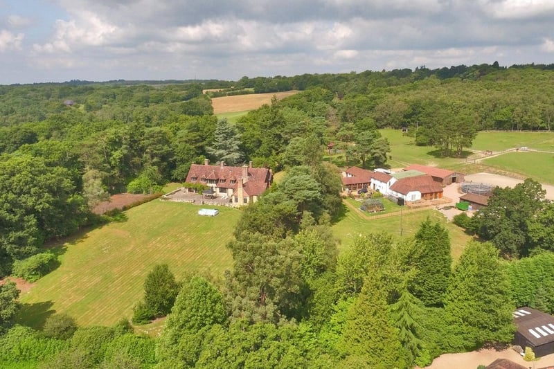 Eight bedroom equestrian property for sale in Chillies Lane, Crowborough, for £3,500,000. Picture via Zoopla. SUS-210723-120947001