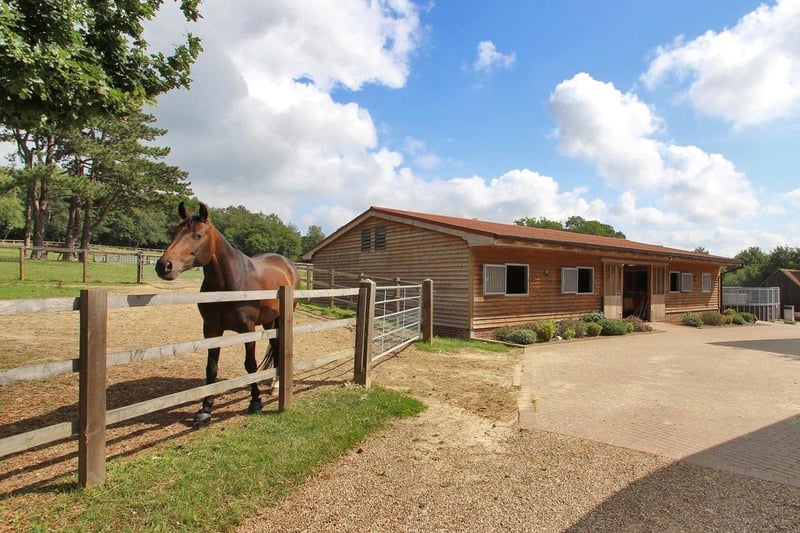 Eight bedroom equestrian property for sale in Chillies Lane, Crowborough, for £3,500,000. Picture via Zoopla. SUS-210723-120907001