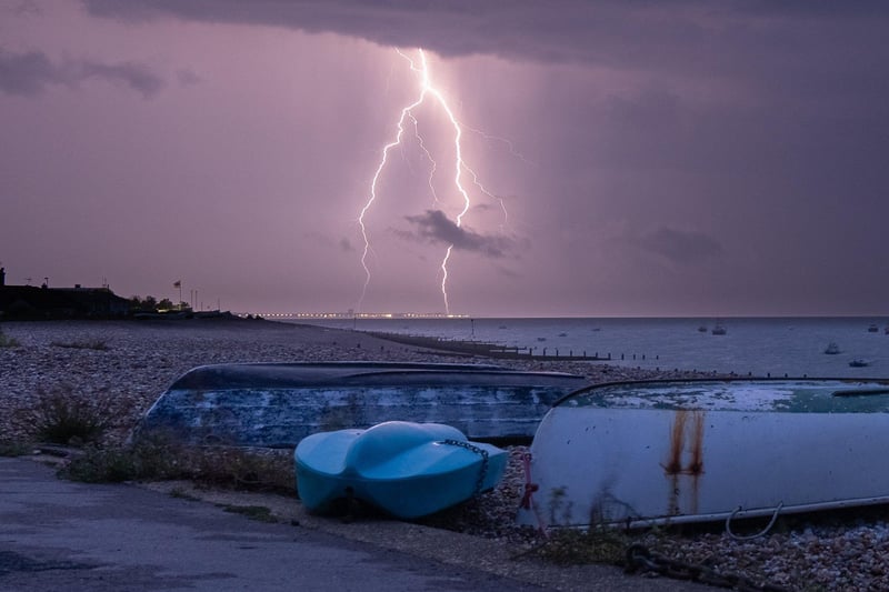Lightning over Littlehampton. Picture from Coastal JJ. SUS-210724-123552001