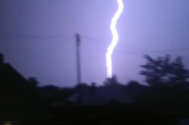 Lightning over Boxgrove. Picture from Shanie Louise Gascoigne. SUS-210724-122921001