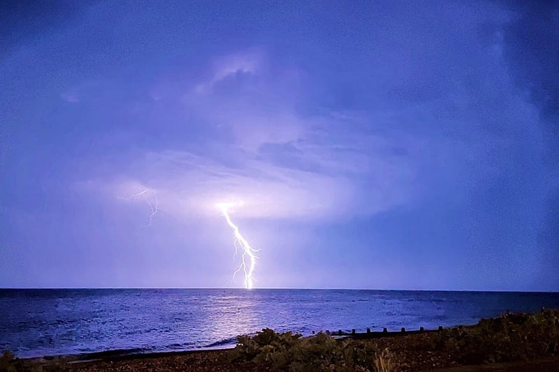 The lightning from Littlehampton. Picture from Claire Carwithen. SUS-210724-145954001