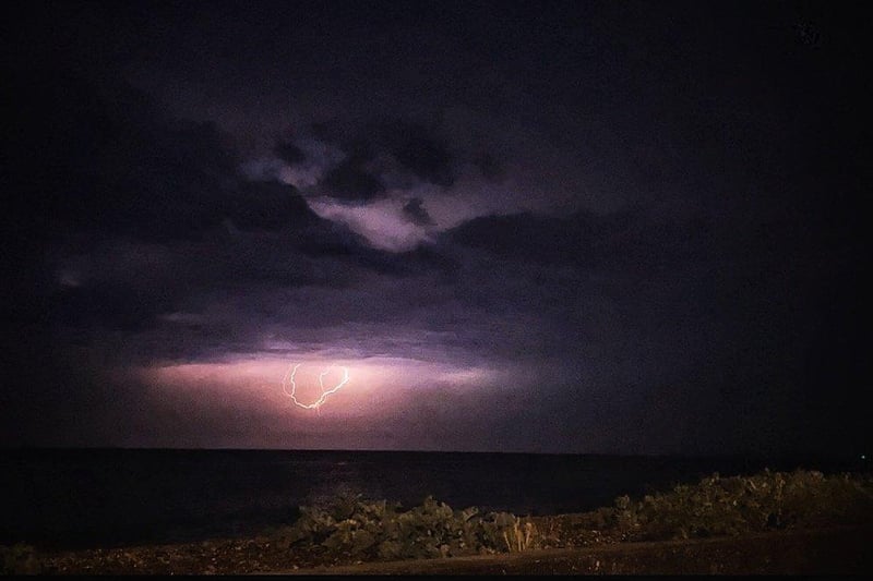 The lightning from Littlehampton. Picture from Claire Carwithen. SUS-210724-150004001