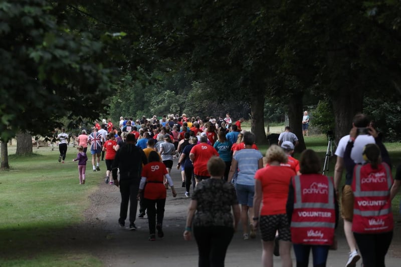 Hundreds took part this morning