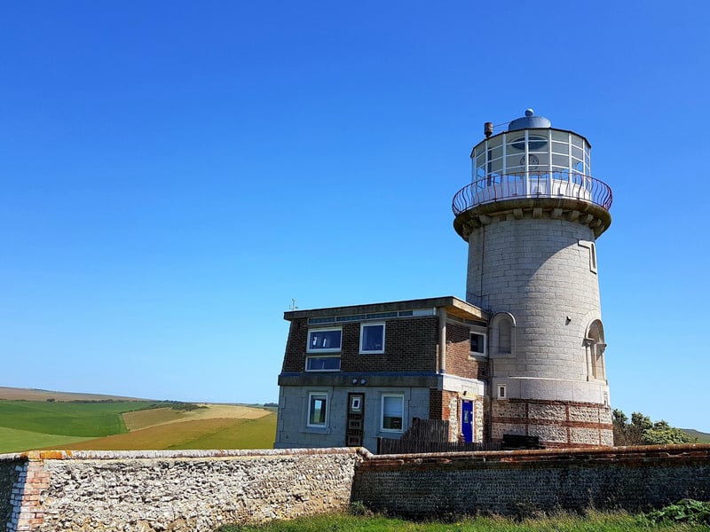 Belle Tout lighthouse, Beachy Head, Eeastbourne, by Bob Newton. SUS-210726-114019001