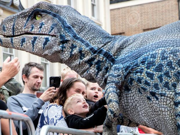 Dinosaurs roamed Northampton town centre to entertain the public on Saturday (July 24). Photo: Kirsty Edmonds