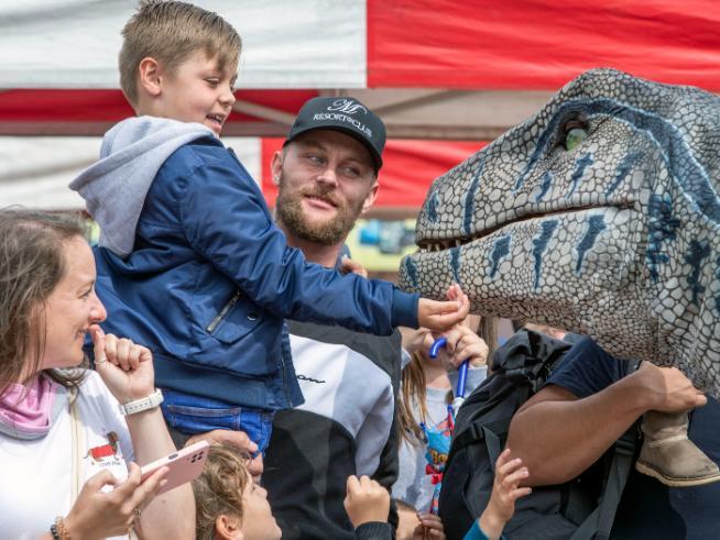Dinosaurs roamed Northampton town centre to entertain the public on Saturday (July 24). Photo: Kirsty Edmonds