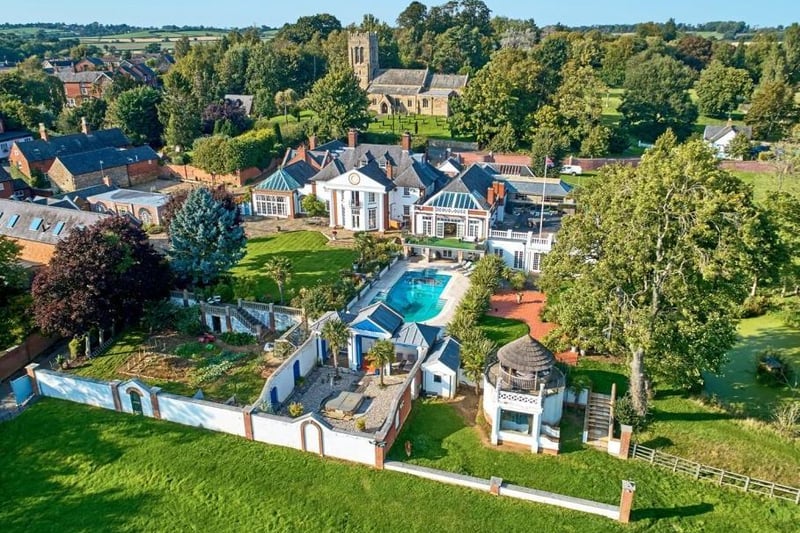An aerial view of the Rectory in Arthingworth