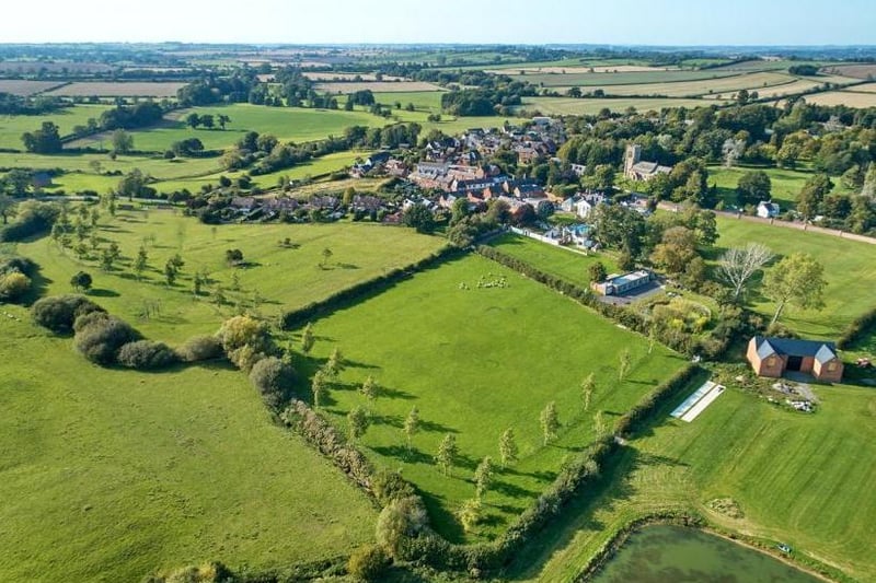 An aerial view of the Rectory in Arthingworth