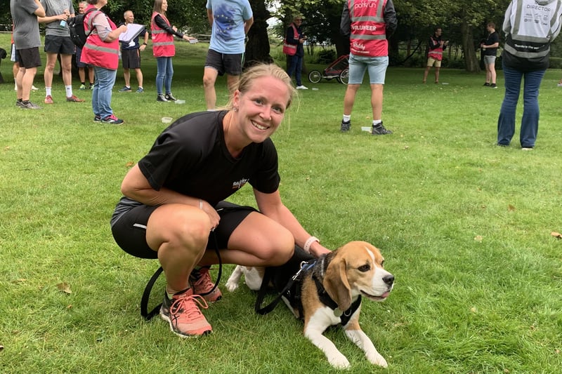 Kate O'Connor with Baxter the Beagle