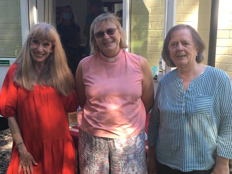 Reverend Kate Bailey, flanked by show organisers Carolyn Pullen (on left) and Denise Lunn (on right)