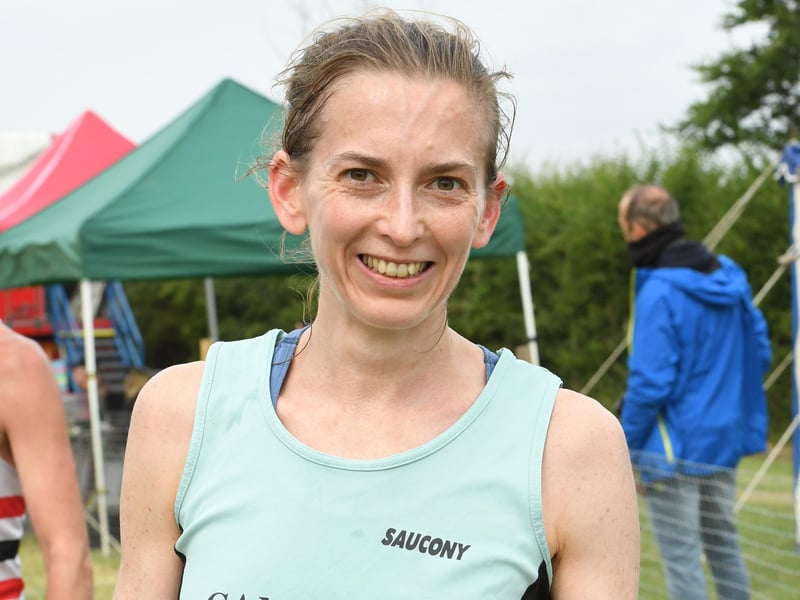 Heckington Show 10 mile road race. Emma Hodson, winning lady. EMN-210726-122245001