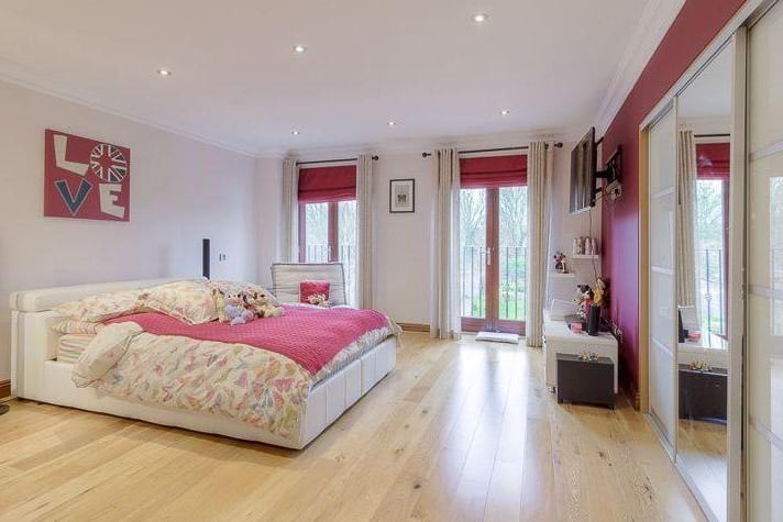 Pretty in pink: one of the six bedrooms