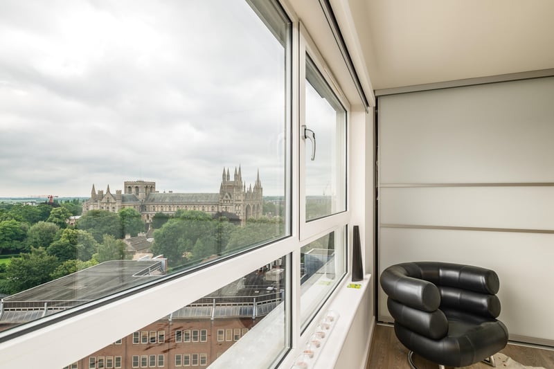 Check out the view from this penthouse in Peterborough city centre