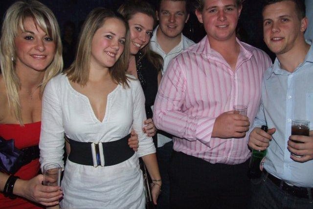 Friends on a night out in 2009