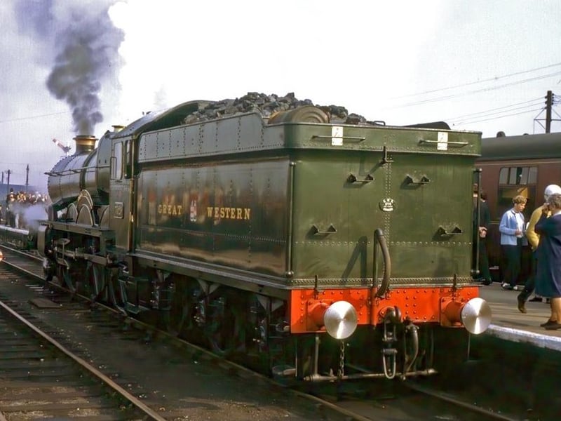 The Clun Castle locomotove at Peterborough North in 1967. Pic courtesy www.peterboroughimages.co.uk
