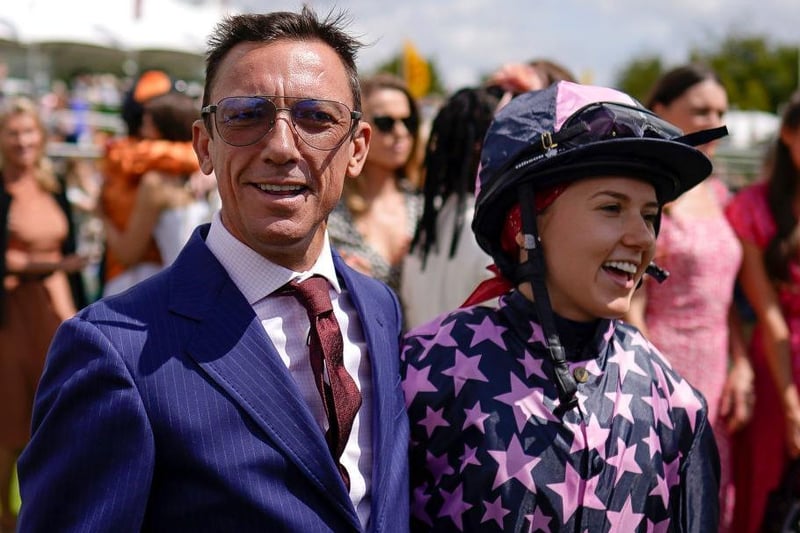 Frankie Dettori with his daughter Ella Dettori, who rode in the Magnolia Cup / Picture: Alan Crowhurst, Getty
