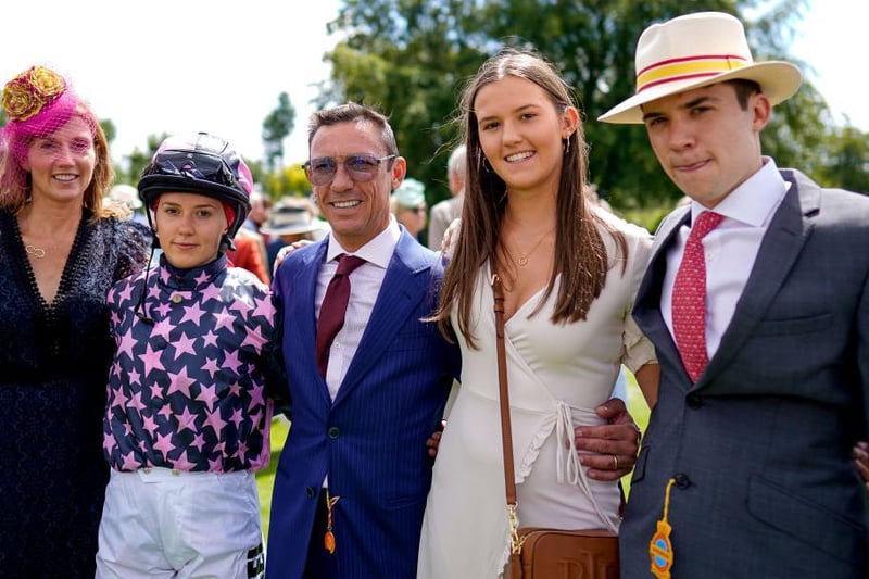 The Dettori family gather before the Magnolia Cup / Picture: Alan Crowhurst, Getty