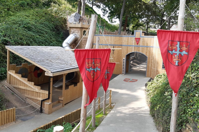 Brad Barnes and daughter Jasmine visited Nottingham Castle - the Hood's Hideout play area