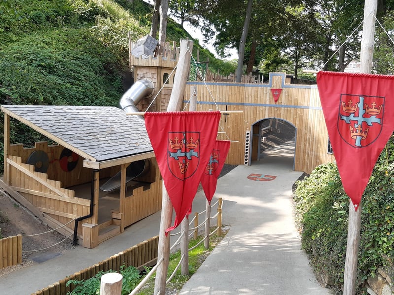 Brad Barnes and daughter Jasmine visited Nottingham Castle - the Hood's Hideout play area