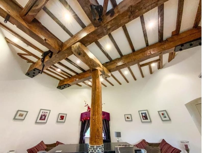 The distinctive kitchen ceiling.