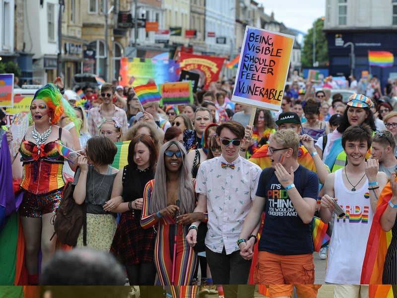 The Pride March Carnival of  Love through the city centre in 2019.