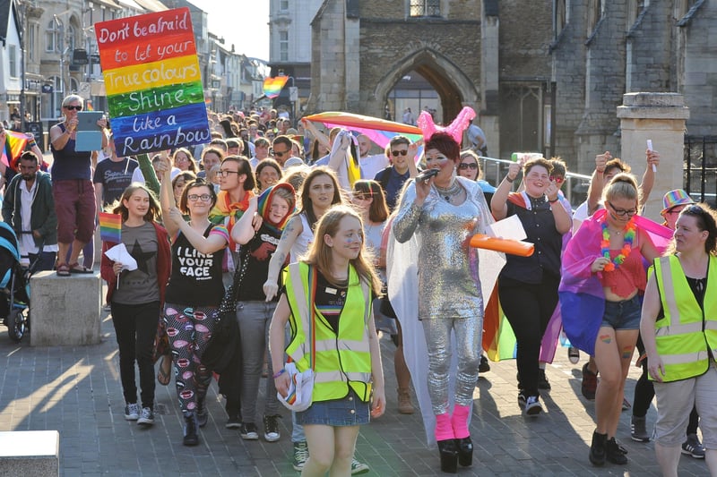 The Pride March through the City Centre in 2018.