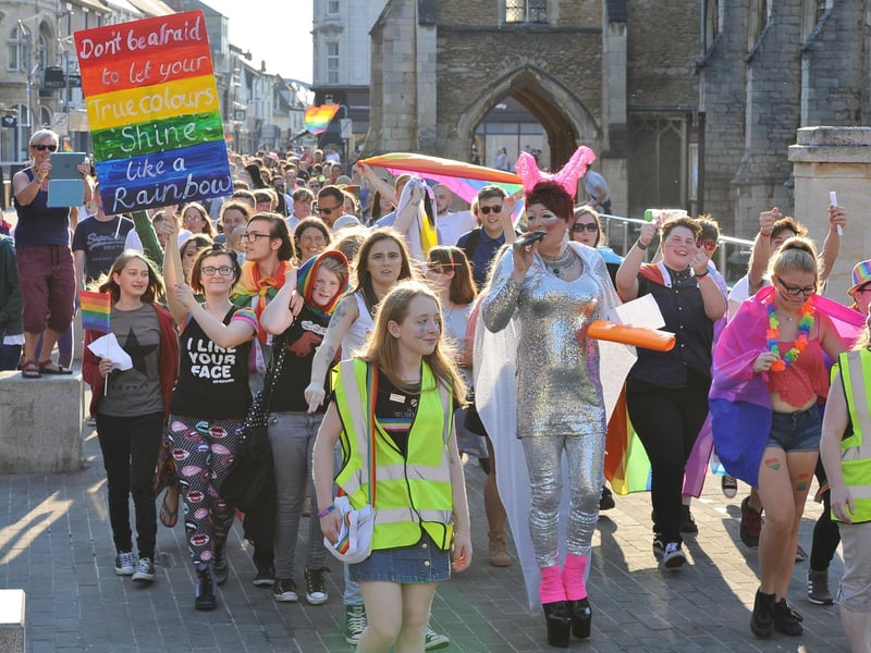 The Pride March through the City Centre in 2018.