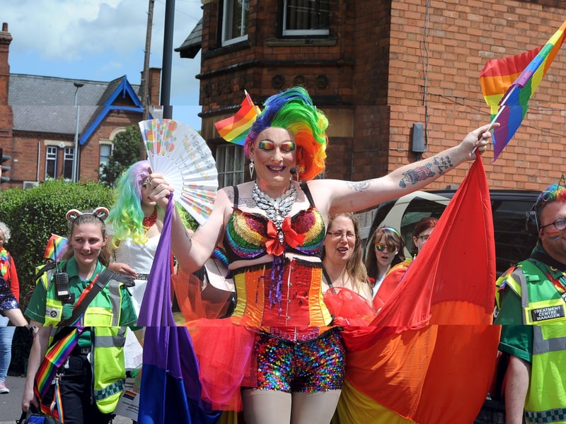 The Pride March Carnival of  Love through the city centre in 2019.