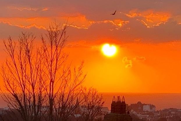 "No words to describe the Eastbourne sunrise," said  Monique Parris, who  took this shot with an  iPhone XS Max. SUS-210730-105959001