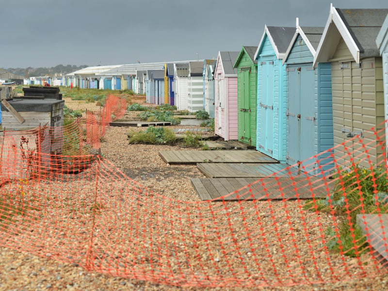 Burst sewage main down Cinque Ports Way, Bulverhythe Beach area, St Leonards. SUS-210730-104432001