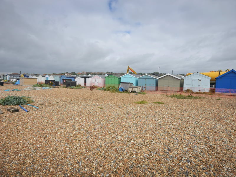 Burst sewage main down Cinque Ports Way, Bulverhythe Beach area, St Leonards. SUS-210730-104447001
