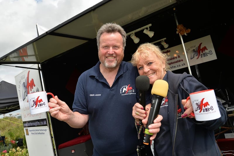 Chris Jones and Christine Noble of HFM during the Summer Fayre at the Market Harborough Showground.