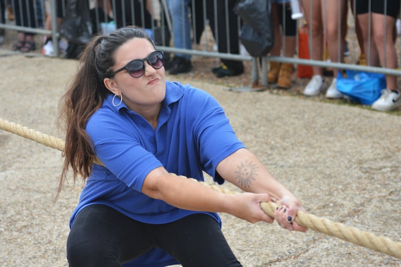 Hastings Old Town Carnival Week 2021.
Tug o' War outside the lifeboat station 31/7/21 SUS-210731-140705001