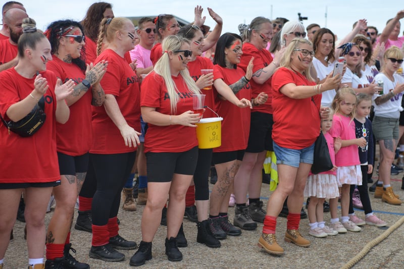 Hastings Old Town Carnival Week 2021.
Tug o' War outside the lifeboat station 31/7/21 SUS-210731-140209001
