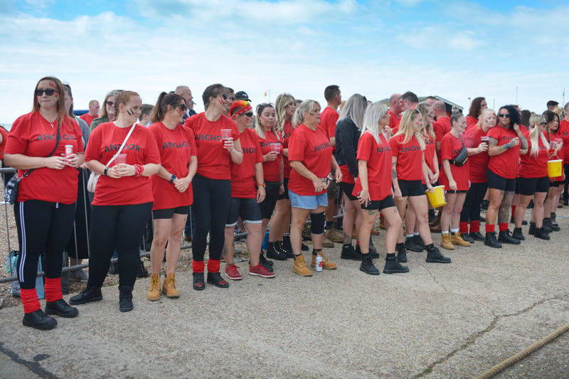 Hastings Old Town Carnival Week 2021.
Tug o' War outside the lifeboat station 31/7/21 SUS-210731-142232001