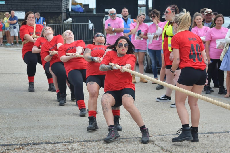 Hastings Old Town Carnival Week 2021.
Tug o' War outside the lifeboat station 31/7/21 SUS-210731-142134001