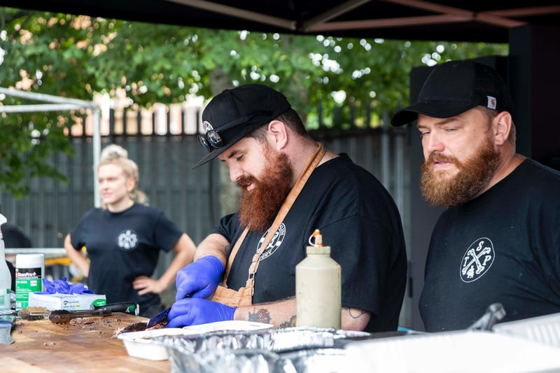 Traders and customers enjoyed the first ever Smoke Street event at Franklin's Gardens between July 30 and August 1. Photo: Kirsty Edmonds.