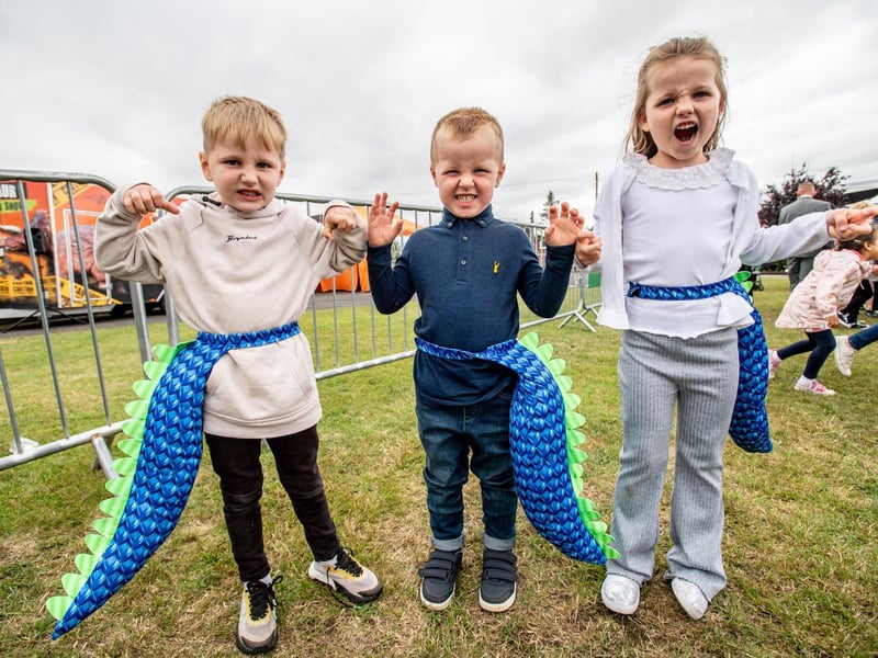 Frazer Moddy age 4, Fylnn Blagdon age 3 and Millie Blagdon age 6 EMN-210208-115021001