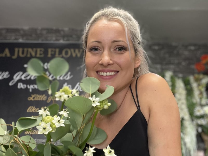 Kelly Harding, owner of Bella June Flowers, which won Best Florist.