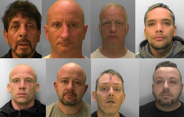 Some of the criminals locked up in Sussex in July