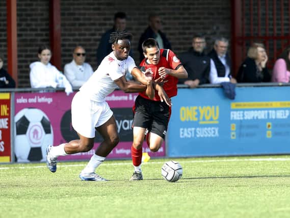 Action from Lewes' 3-2 win at Eastbourne Borough / Pictures: Lydia and Nick Redman